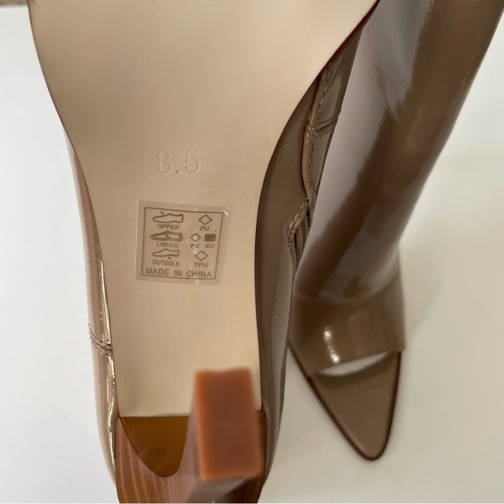 📦 MOVING SALE: BNIB - AZALEA WANG Peep Toe Boots - Size 8.5 (Bundle 5 for $30) - Picture 8 of 14
